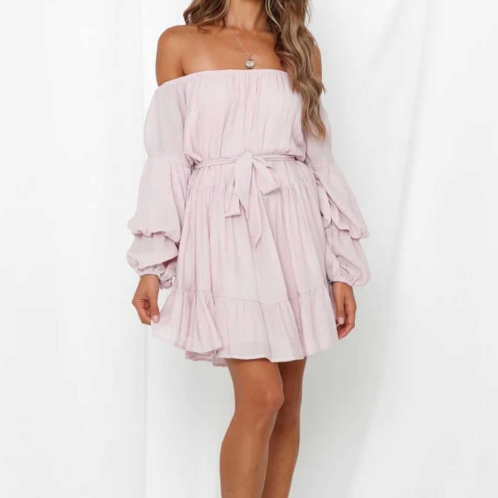 Hello Molly “Always The Love Songs” dress in blush